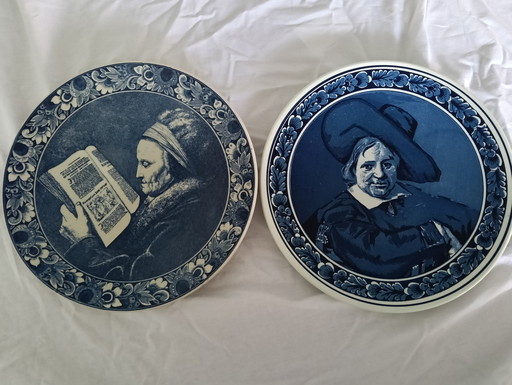 Delfst blauwe borden 