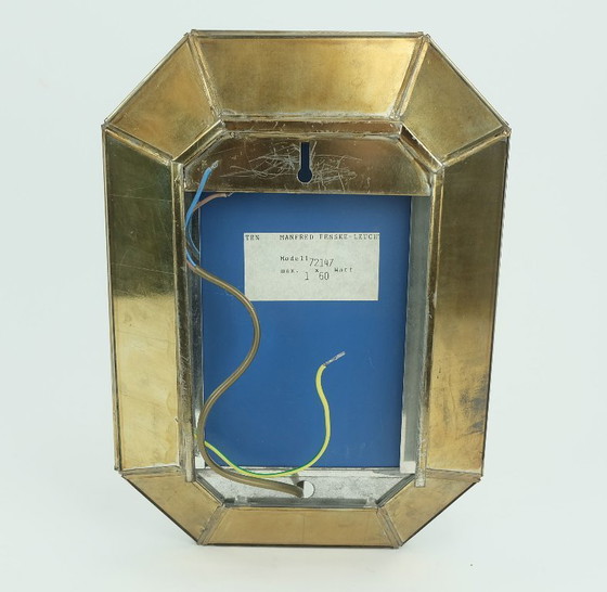 Image 1 of 1970s 1980s SCONCE wandlamp manfred fenske leuchten glass mirrored glass metal