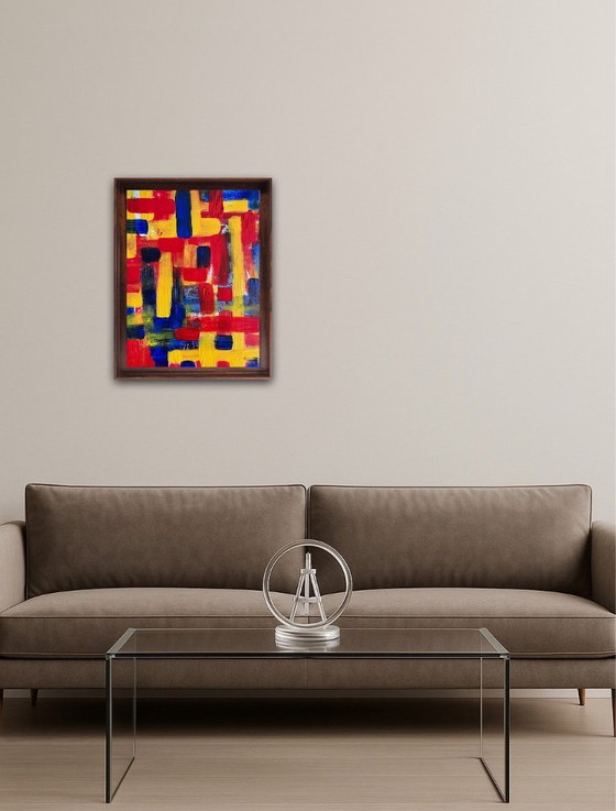 Image 1 of Abstract acrylschilderij 40x30cm.