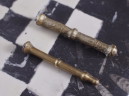 Messing vijzel en stamper set 2 vintage kleine kruidenmolen keuken decoratie apotheek verzamelobject metaal