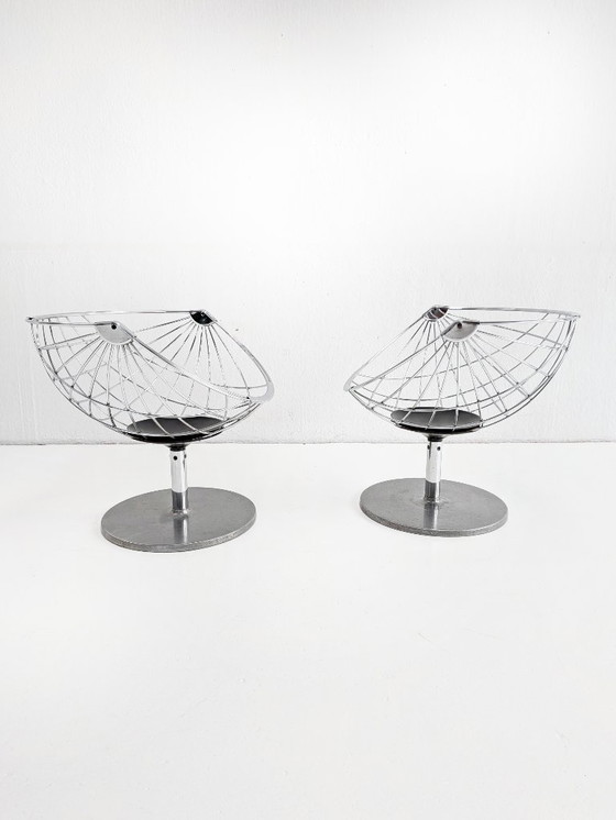 Image 1 of Set van 2 'Atomic Ball' stoelen van Rudi Verelst voor Novalux jaren 70