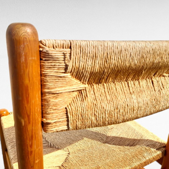 Paar Vintage Design Grenen En Biezen Stoelen, Jaren 70 – Eetkamerstoelen, Wicker (photo 15 of 18)