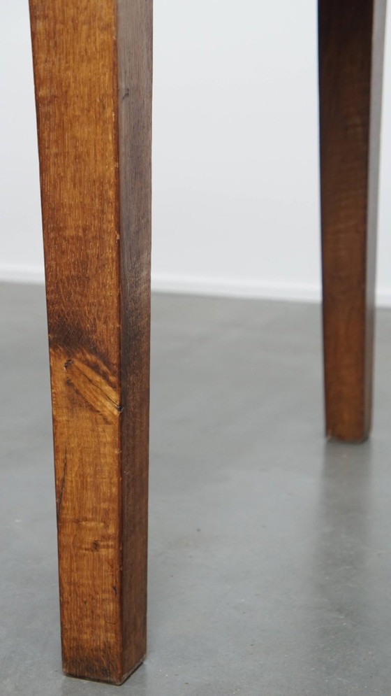 Image 1 of Table de salle à manger ancienne en chêne du début des années 1900 avec plateau rabattable d'un côté