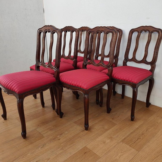 Set da pranzo antico rustico con tavolo e sedie – Tessile (photo 25 of 27)
