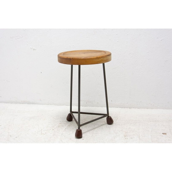 Image 1 of Mid century industry stool, Czechoslovakia 1950s