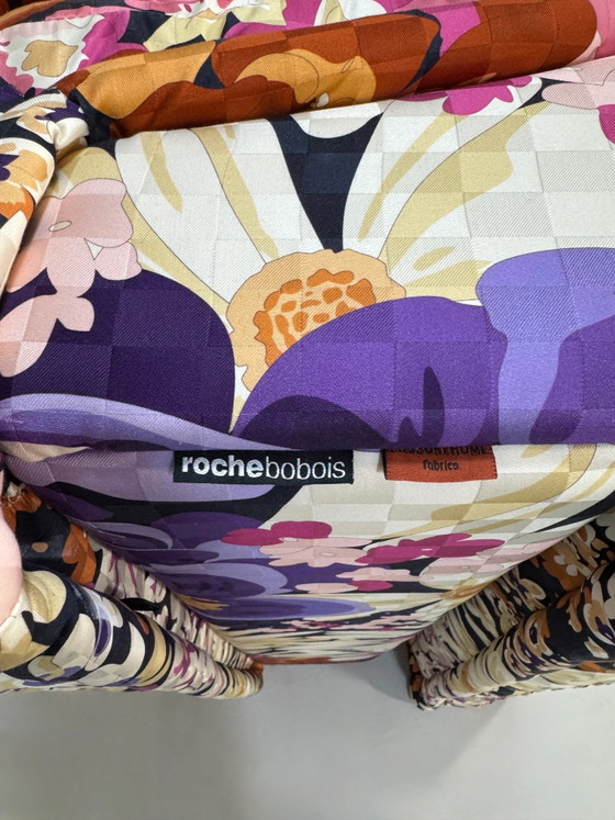 Image 1 of Roche Bobois Mah Jong Designer Sofa Stoff 3-Sitz handgefertigt MahJong Bunt