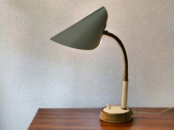 Image 1 of Tafellamp / bureaulamp wit, jaren 1950
