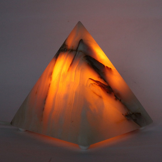 Image 1 of Vintage onyx piramide lamp