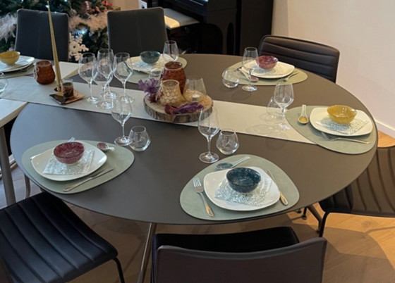 Image 1 of Table à manger Rimadesio 'Manta' ronde 160 cm