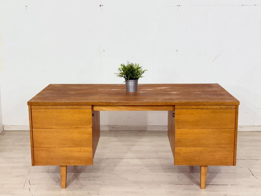 Precioso clásico vintage: Escritorio independiente de Ikea en roble, década de 1960.
