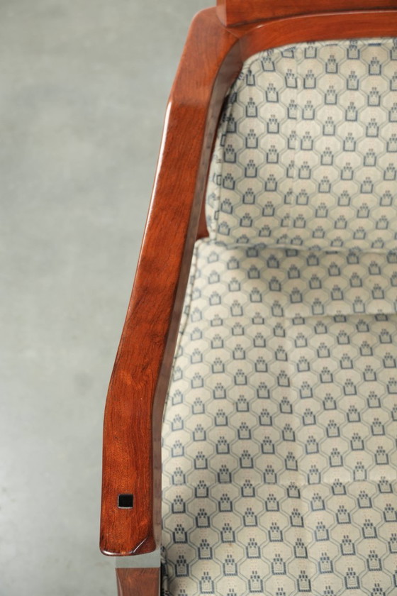 Image 1 of 4 x Art Deco design Schuitema eetkamerstoel uit de Decoforma serie met luxe stoffen bekleding