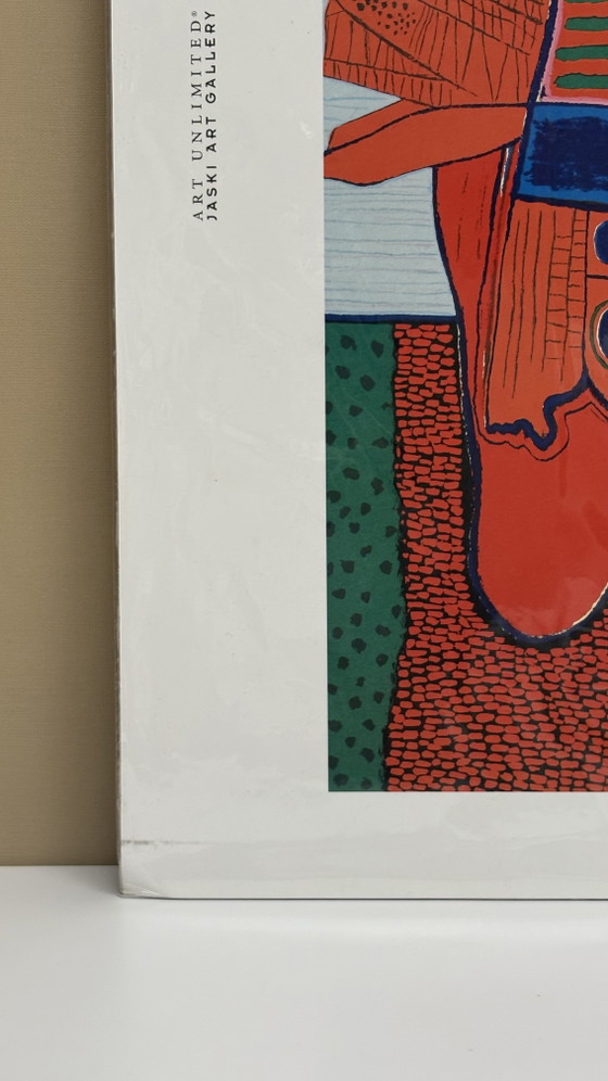 Image 1 of Vintage Le grand nu bleu Corneille print Jaski Art Gallery Amsterdam zeefdruk