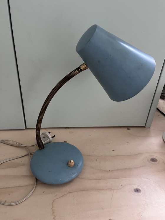 Image 1 of Hala metal blue table lamp