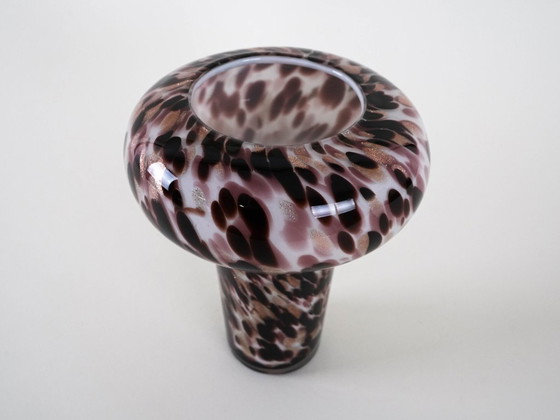 Image 1 of Glass leopard print vase, Italian design, 1970s, made in Italy