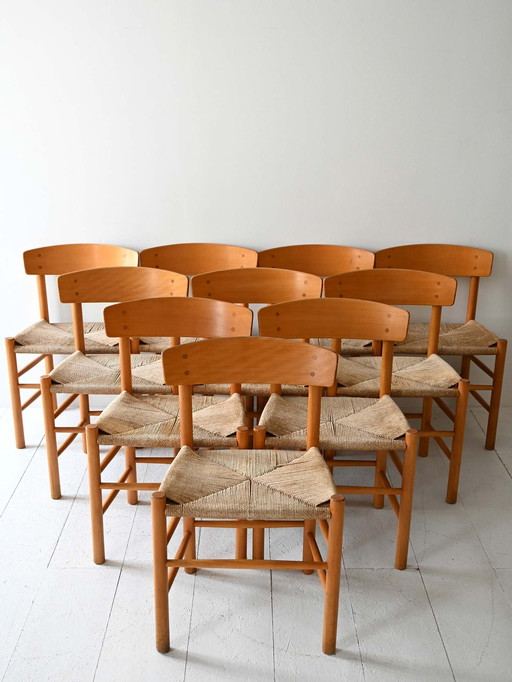 Set of 10 J39 “People’s Chair” by Børge Mogensen
