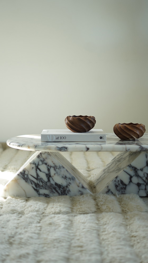 Image 1 of Calacatta Viola Marble Coffee Table Design