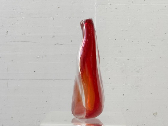 Image 1 of Mdina Glass Sculptural Glass Vase Bowl, Malta 1970s