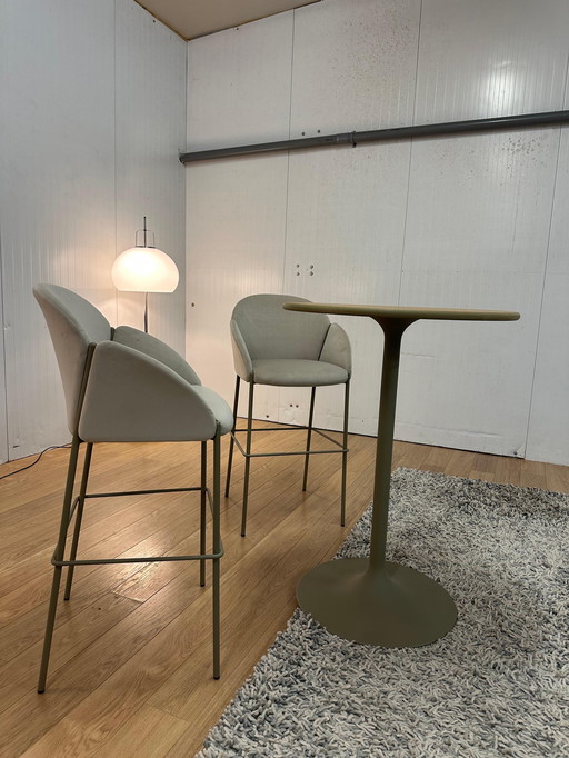 2 Artifort Andrea Chairs + Optional Artifort High Table