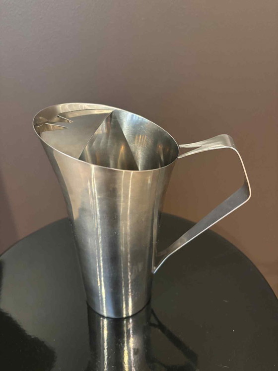 Image 1 of Pitcher Jug stainless steel Stelton design Arne Jacobsen.