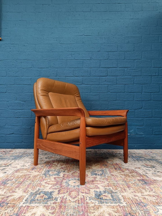 Image 1 of Vintage Design Armchair with Footstool, 1960s