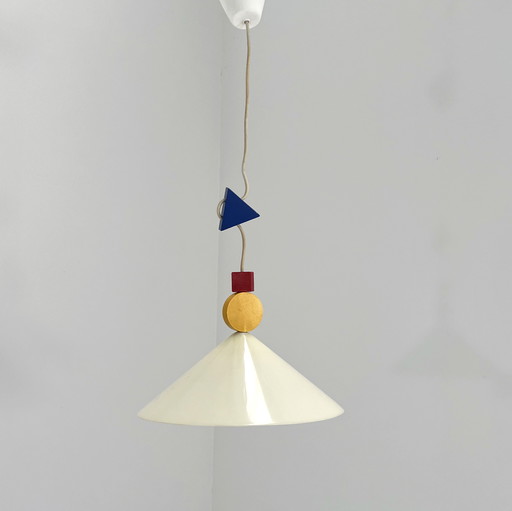 Memphis Style Pendant Lamp Model T714-G From Ikea, 1980S