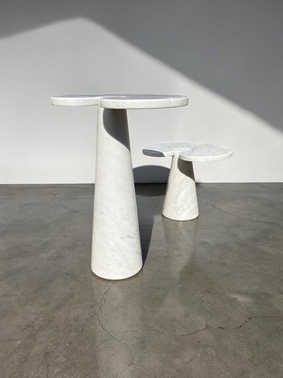 Image 1 of 2x Table d'appoint Eros Angelo Mangiarotti marbre de Carrare