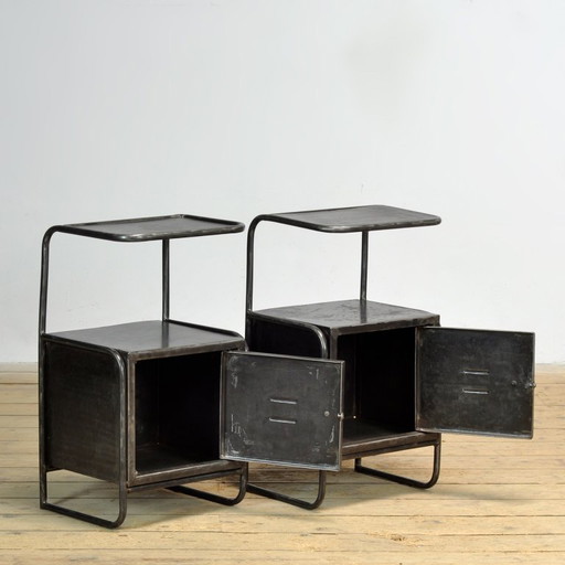 Set Of Iron Nightstands, 1950’s