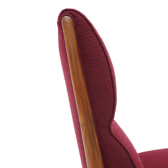 Image 1 of Paire de fauteuils en bois et bouclette, années 1940