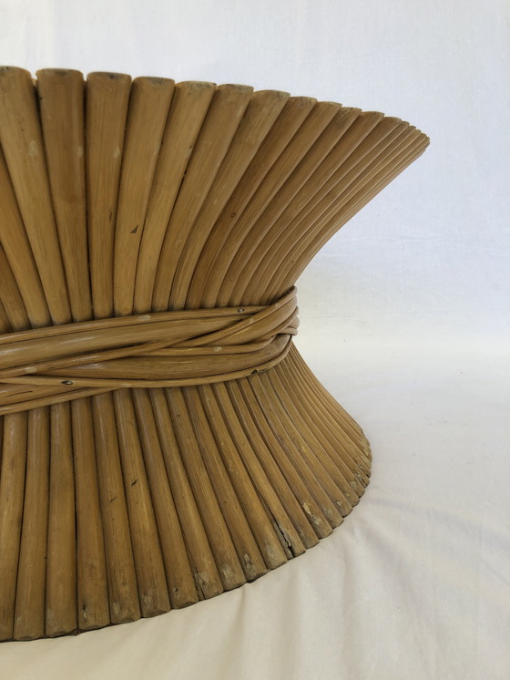 Image 1 of Tavolino da caffè Sheaf of Wheat di McGuire, anni &#39;70