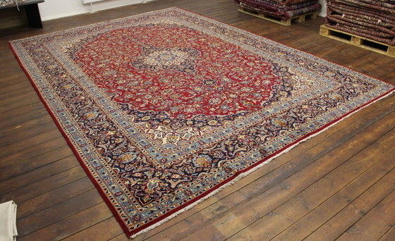 Image 1 of Original Perserteppich Keschan,Kashan Rot 437 x 316 cm Top Zustand Klassik Alt