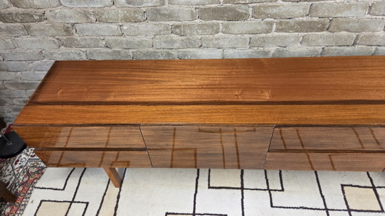 Image 1 of Vintage Scandinavian teak lowboard – Minimalist sideboard from the 60s/70s