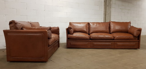 Leren Roche Bobois 2-zits en 3-zits bank