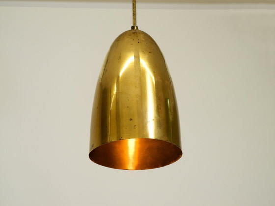 Image 1 of Beautiful height-adjustable original Mid Century Modern brass pendant lamp