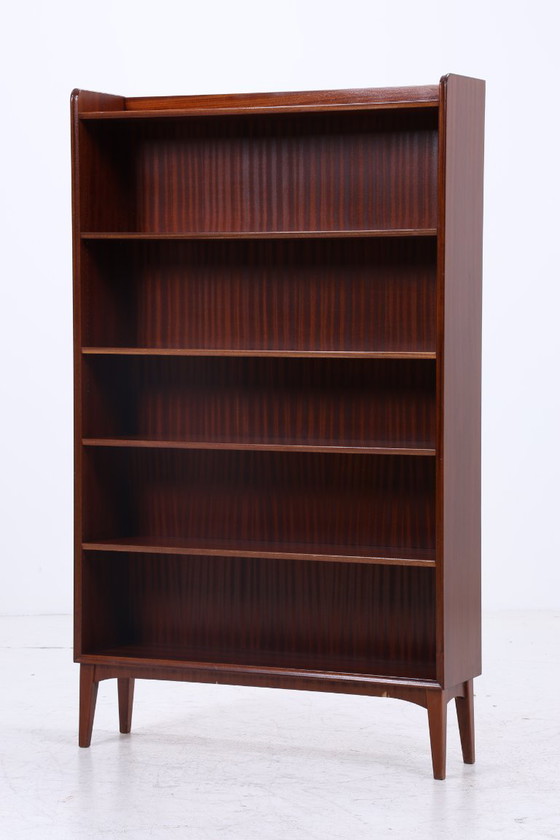 Image 1 of Vintage Bibliothèque en acajou | Mid Century Etagère | 60's Rétro Rangement en bois #09-01