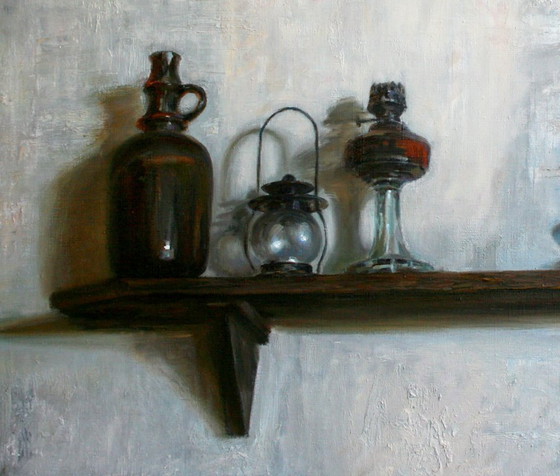 Peinture à l'Huile Originale Nature Morte Symbolisme Du Passé – Peintures et dessins, Canvas (photo 4 of 5)