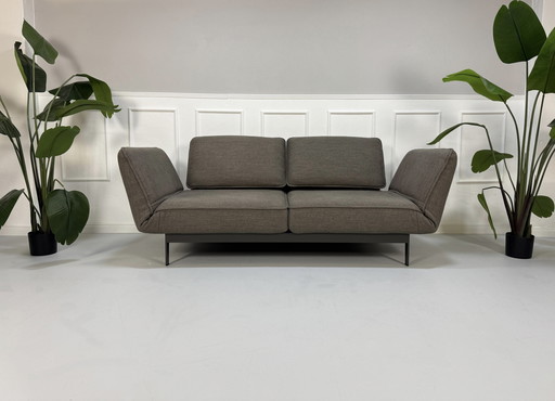 Rolf Benz Mera 386 Sofa Fabric Gray Brown Couch Relax Lounger