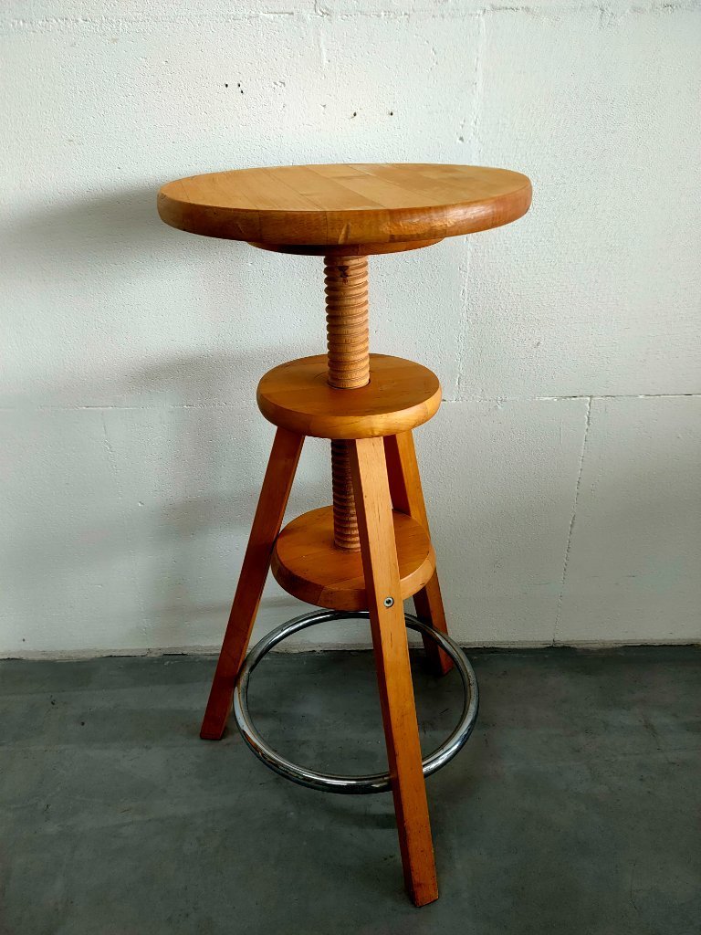 Vintage swivel stool/work stool piano stool potter's stool | Whoppah