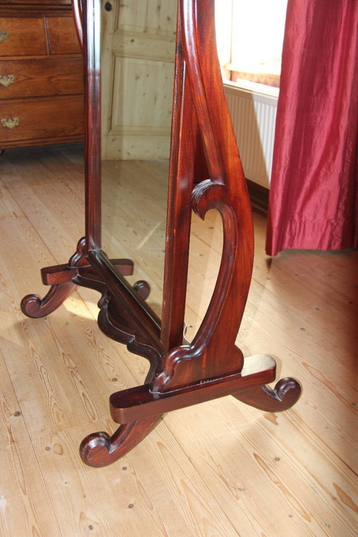 Gran espejo de pie (estilo victoriano) retro fa Eichholtz corte facetado