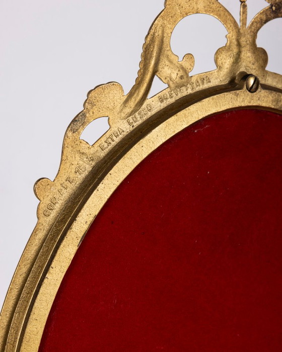 Vintage Italiaanse gedecoreerde messing tafelspiegel uit de jaren 60. – Brass (photo 13 of 15)