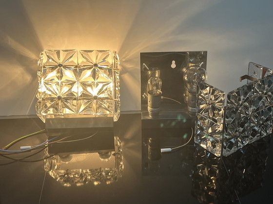 Image 1 of Een paar Kinkeldey nachtlampjes uit het midden van de 20e eeuw.