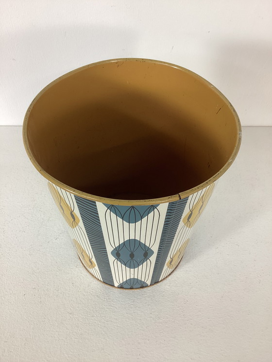 Image 1 of Vintage Tomado papierbak prullenbak met artistiek design 