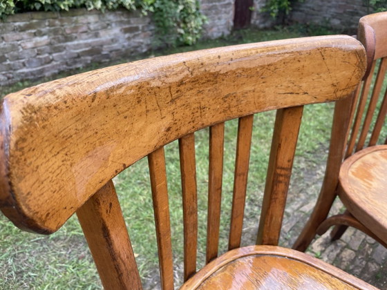 Image 1 of 7 sillas de bistró Baumann, sillas de cocina, años 50, Francia