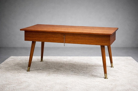 Image 1 of Cubertería modernista en su mueble de madera, 130 cubiertos en acero inoxidable, 1960