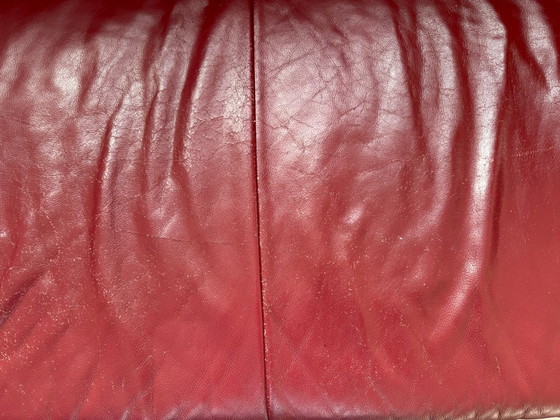 Image 1 of Leder Sofa Zweisitzer und Zweieinhalb-Sitzer Koinor rot