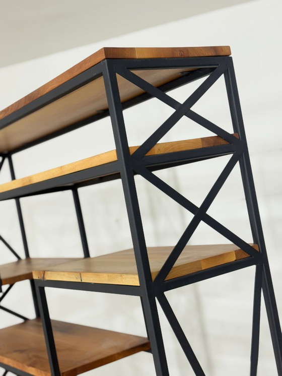 Image 1 of Interiordesign Regal / Massiv Bücherregal / Mid-Century Modern Bücherschrank