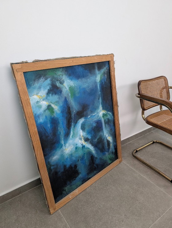 Image 1 of Óleo sobre lienzo de Mujer en la playa, Siglo XX