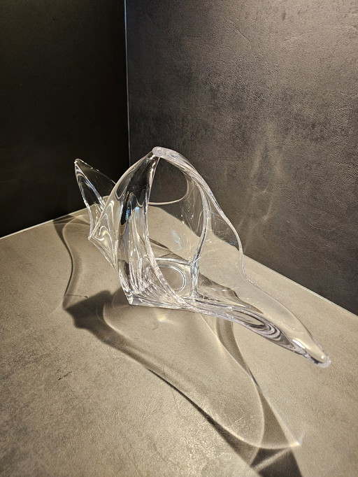Coupe arquée en cristal Bayel France style Mid-Century Modern