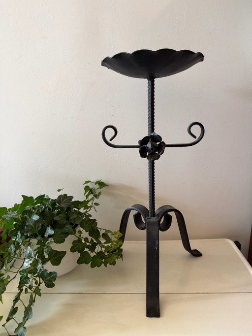 Cast Iron Floor Candlestick
