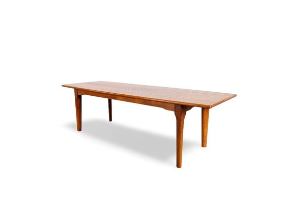 Image 1 of Midcentury oak coffee table, vintage Danish design, side table