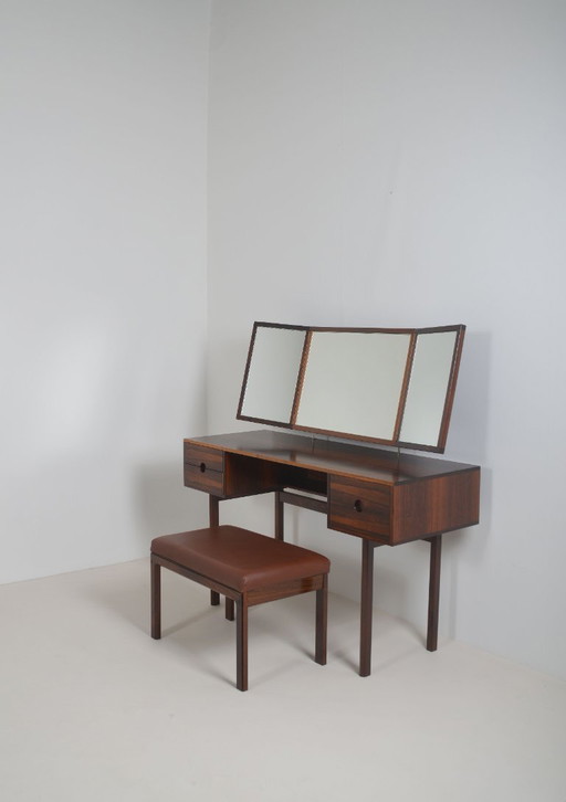 Danish dressing table in rosewood by Kai Kristiansen for Aksel Kjersgaard